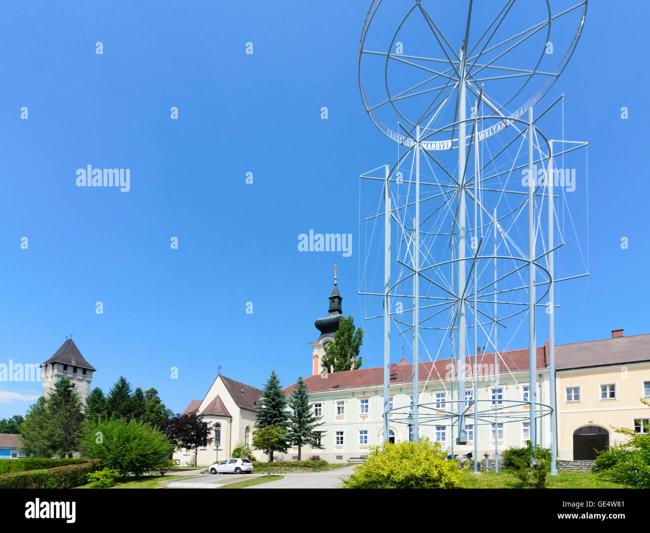 Allentsteig: Periscope Landscape Titler on the city mountain and views to the church and castle Allentsteig, Austria, Niederöste Stock Photo