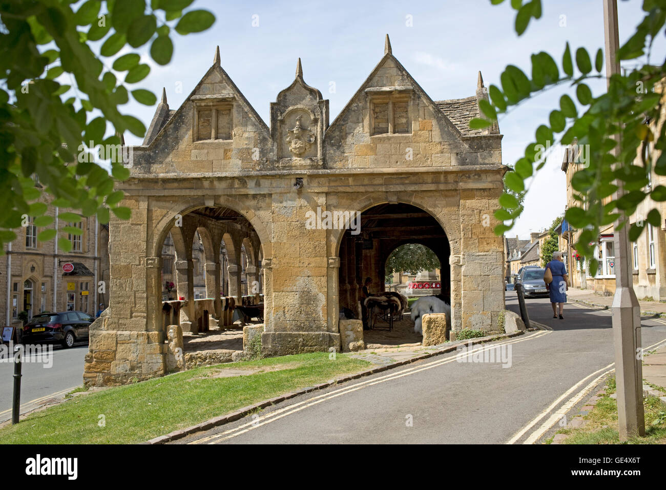 Cotswold stone market hall Chipping Campden erected in 1627 Cotswolds UK Stock Photo