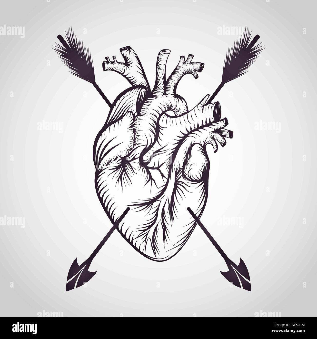Tattoo with a heart Stock Vector Images - Alamy
