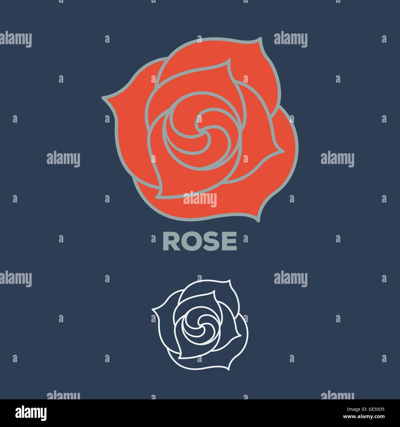 rose flower logo vector Stock Vector Image & Art - Alamy