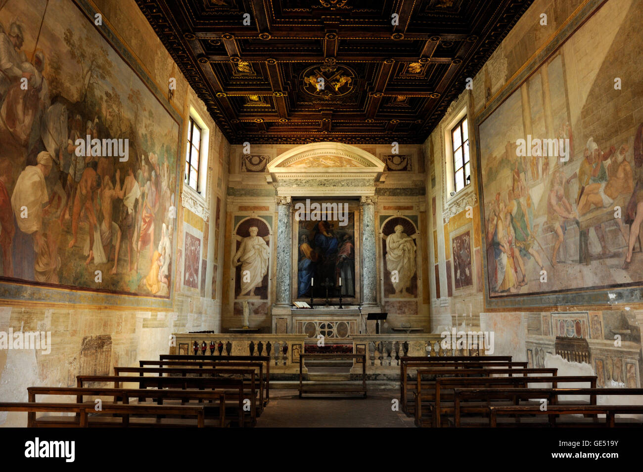 Italy, Rome, Celio, Oratory of Sant'Andrea al Celio Stock Photo