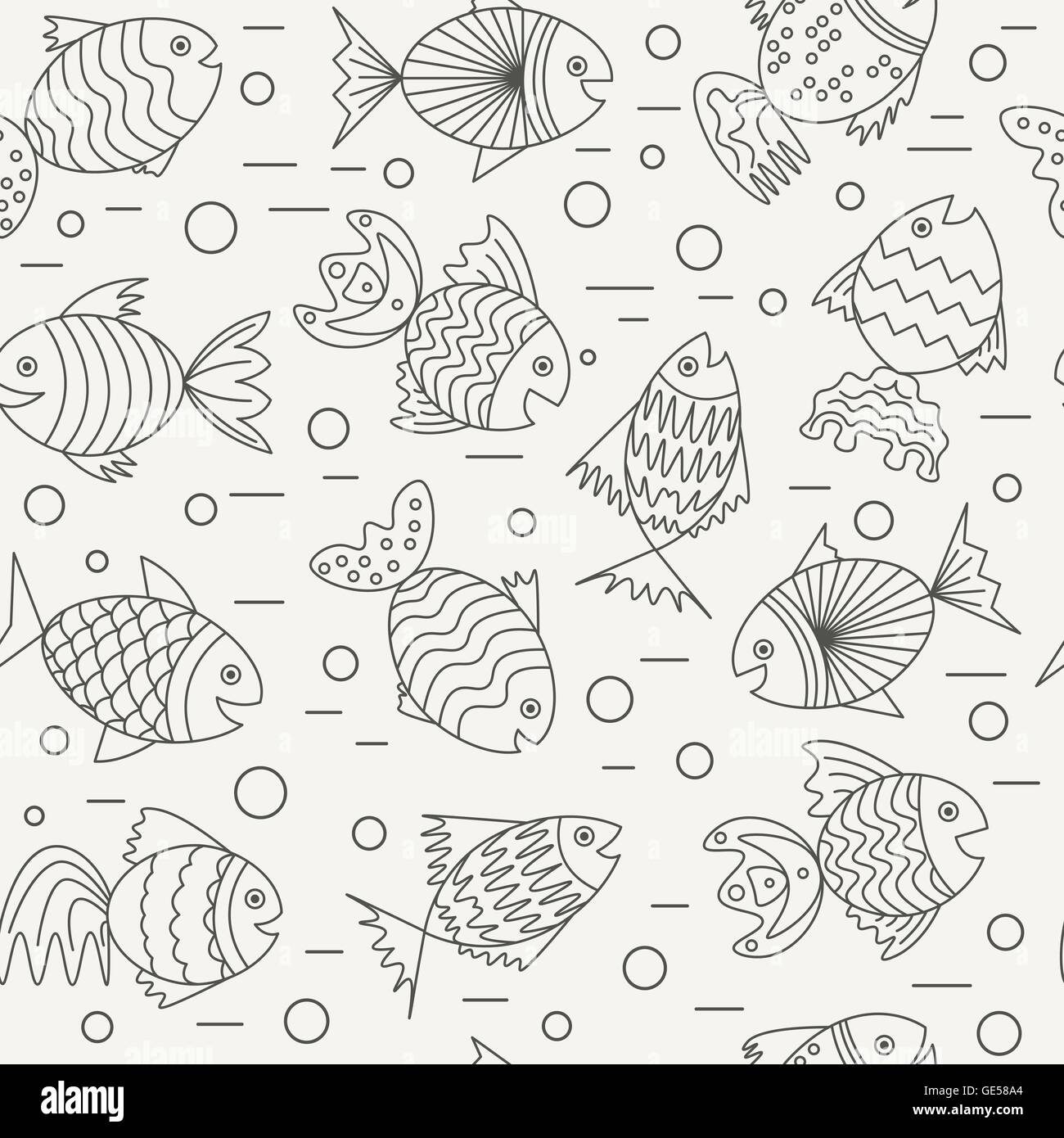 seamless pattern with sea fish Stock Vector Image & Art - Alamy