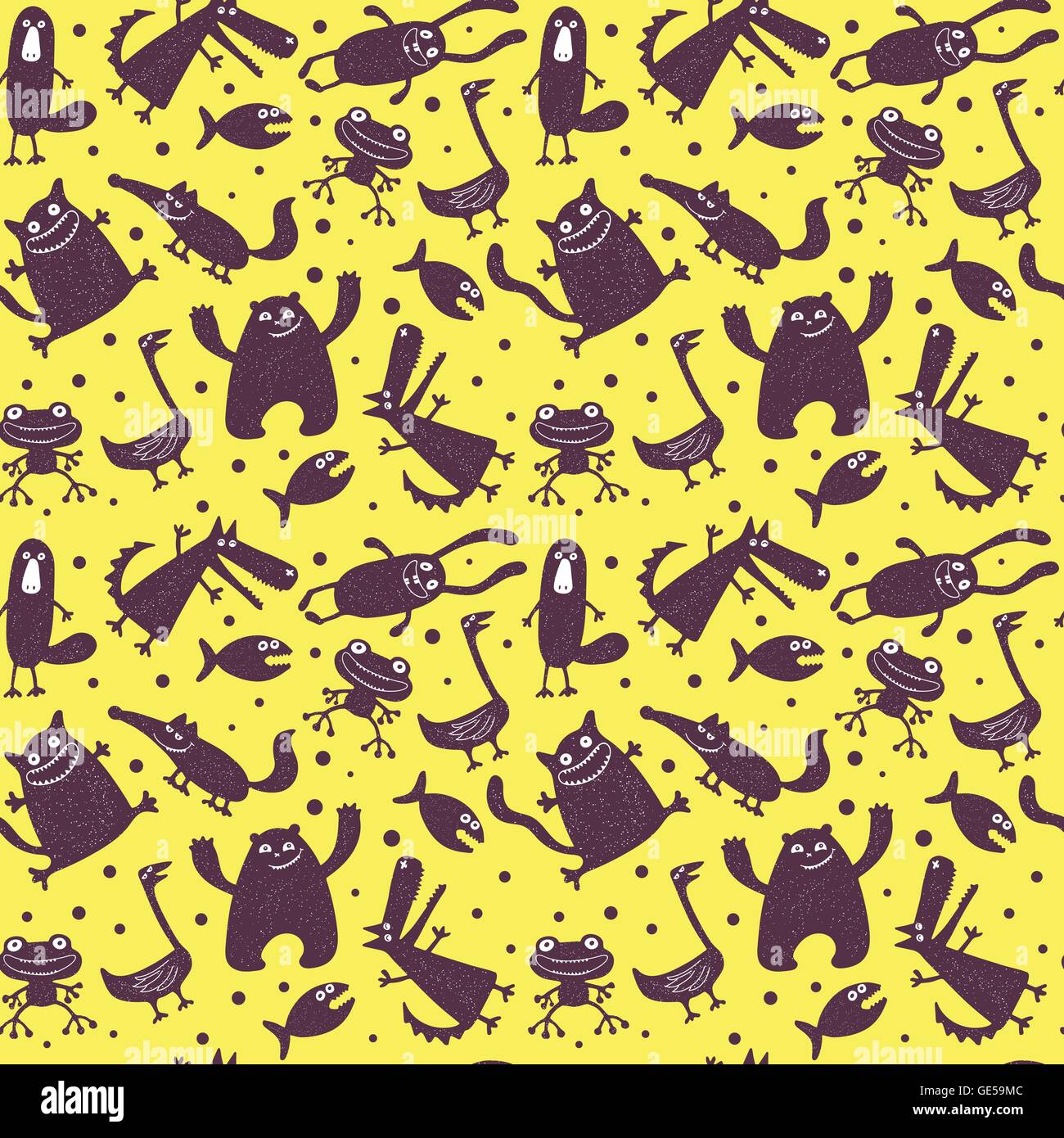 seamless pattern with animals Stock Vector Image & Art - Alamy