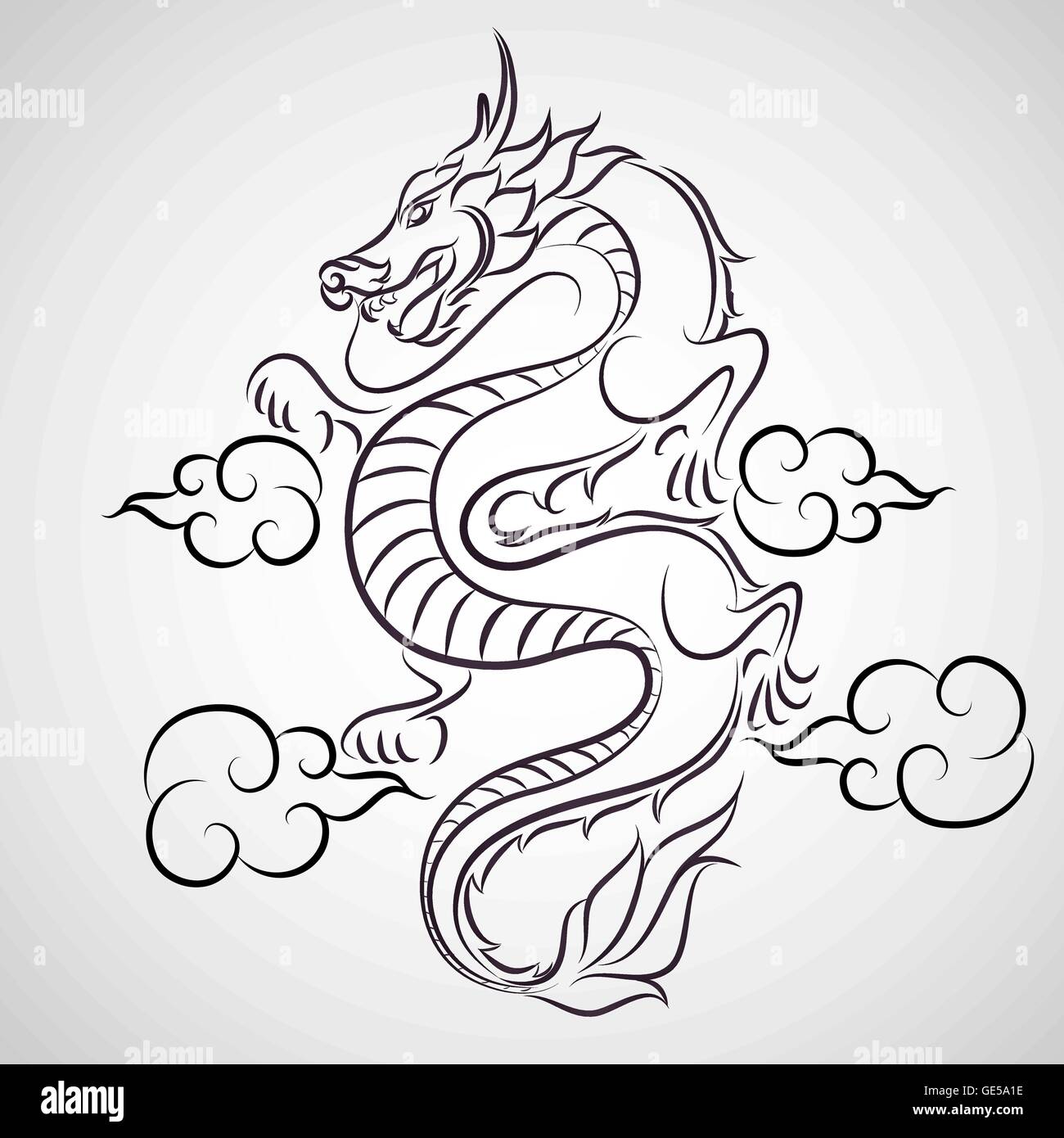 Dragon logo vector Stock Vector Image & Art - Alamy