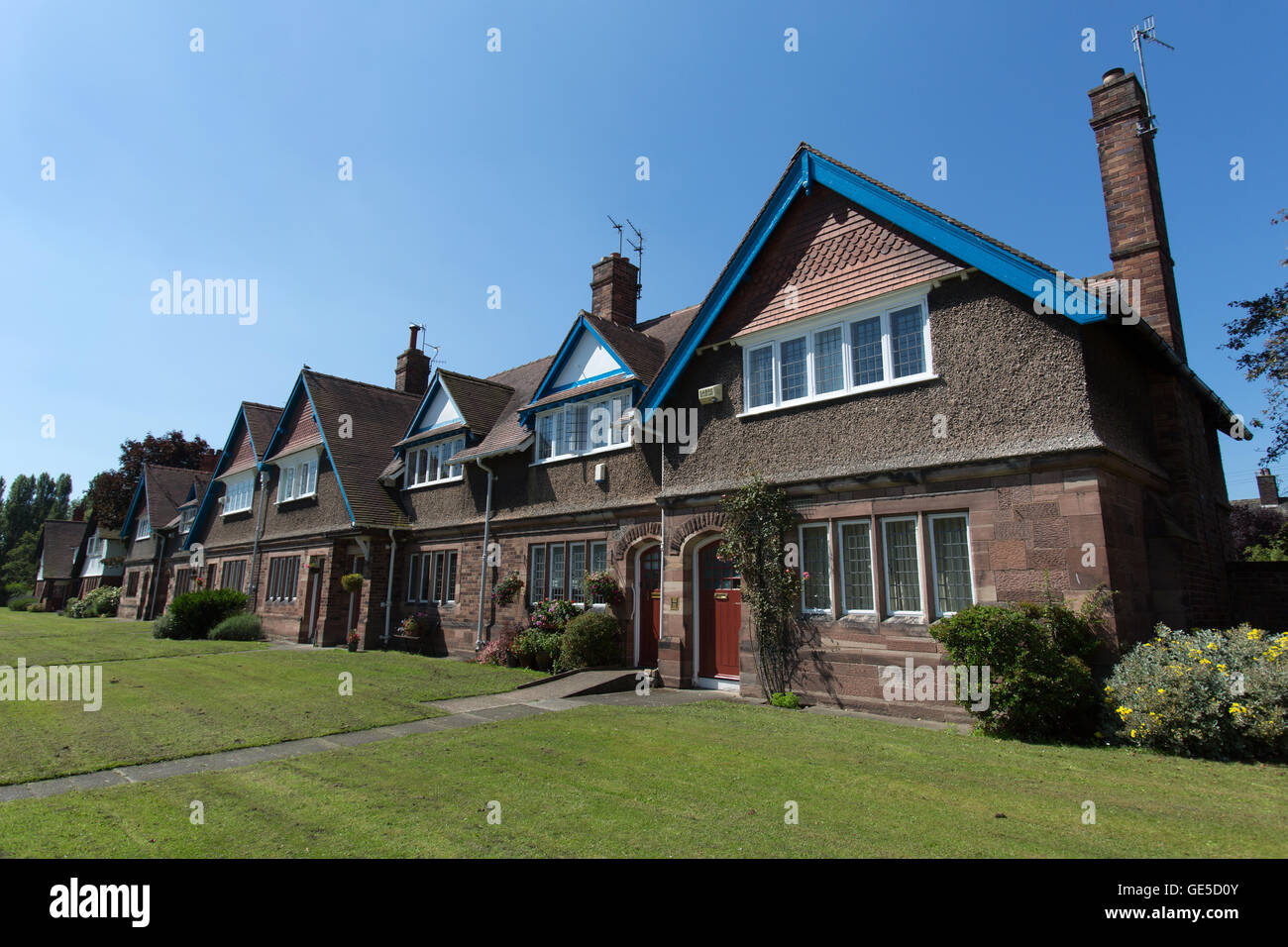 Village of Port Sunlight, England. Picturesque view of the Grayson and