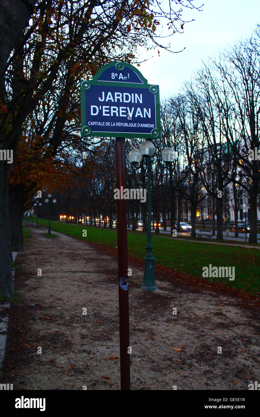 The street in Paris (France) with armenian street name Stock Photo - Alamy