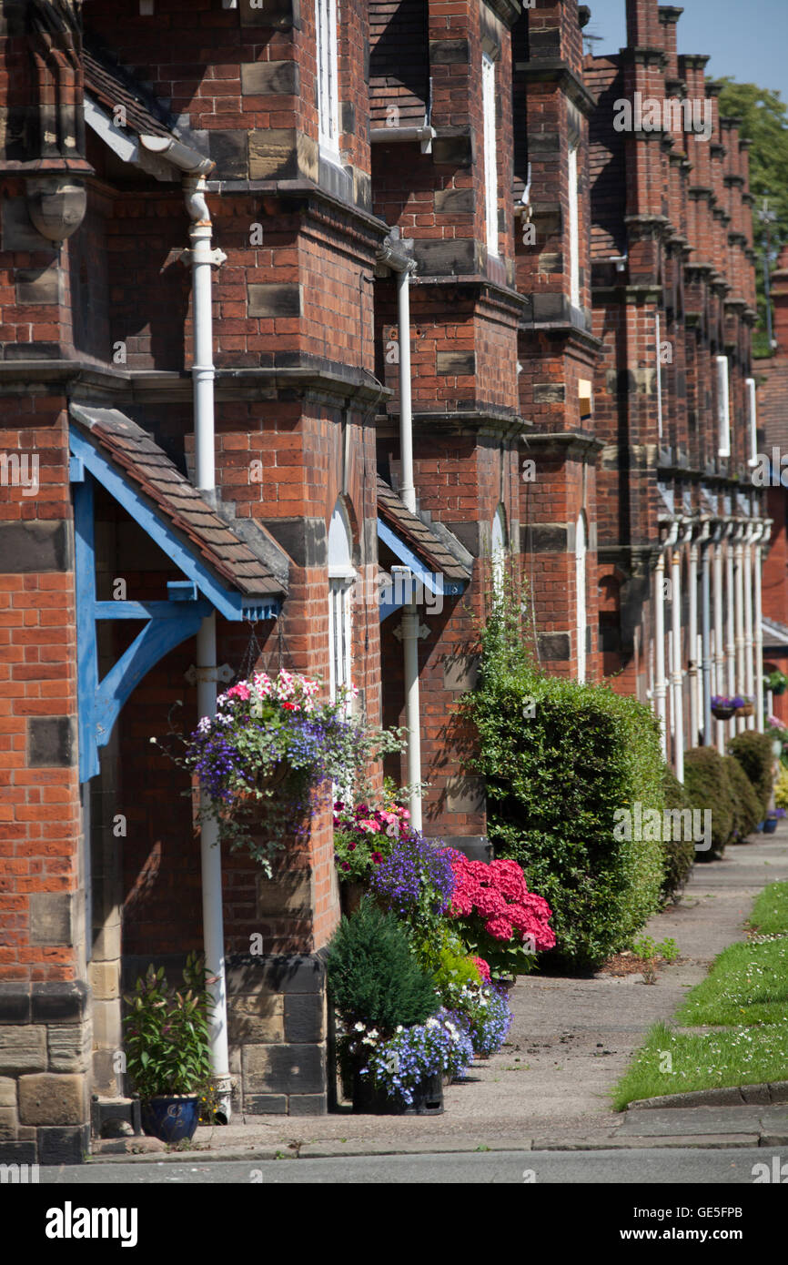 Village of Port Sunlight, England. Picturesque summer view of Port