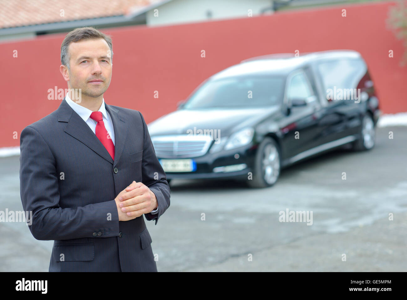 limousine driver Stock Photo