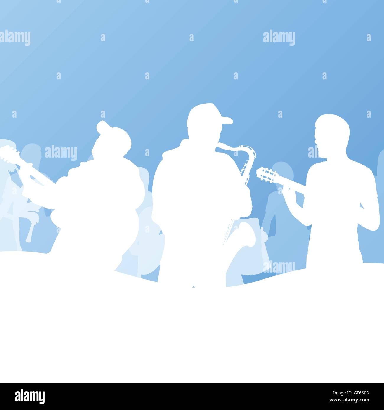 Jazz music band vector background illustration Stock Vector Image & Art ...