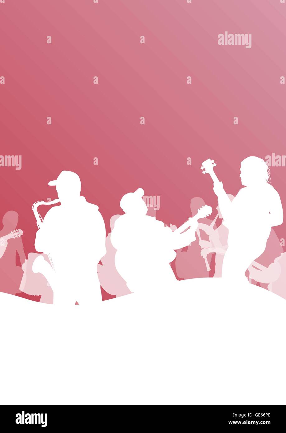 Jazz music band vector background illustration Stock Vector Image & Art ...