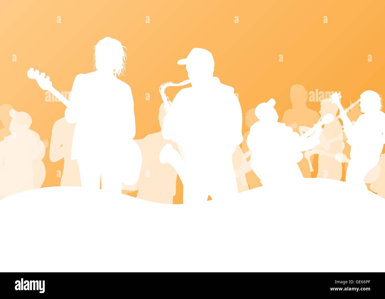 Jazz music band vector background illustration Stock Vector Image & Art ...