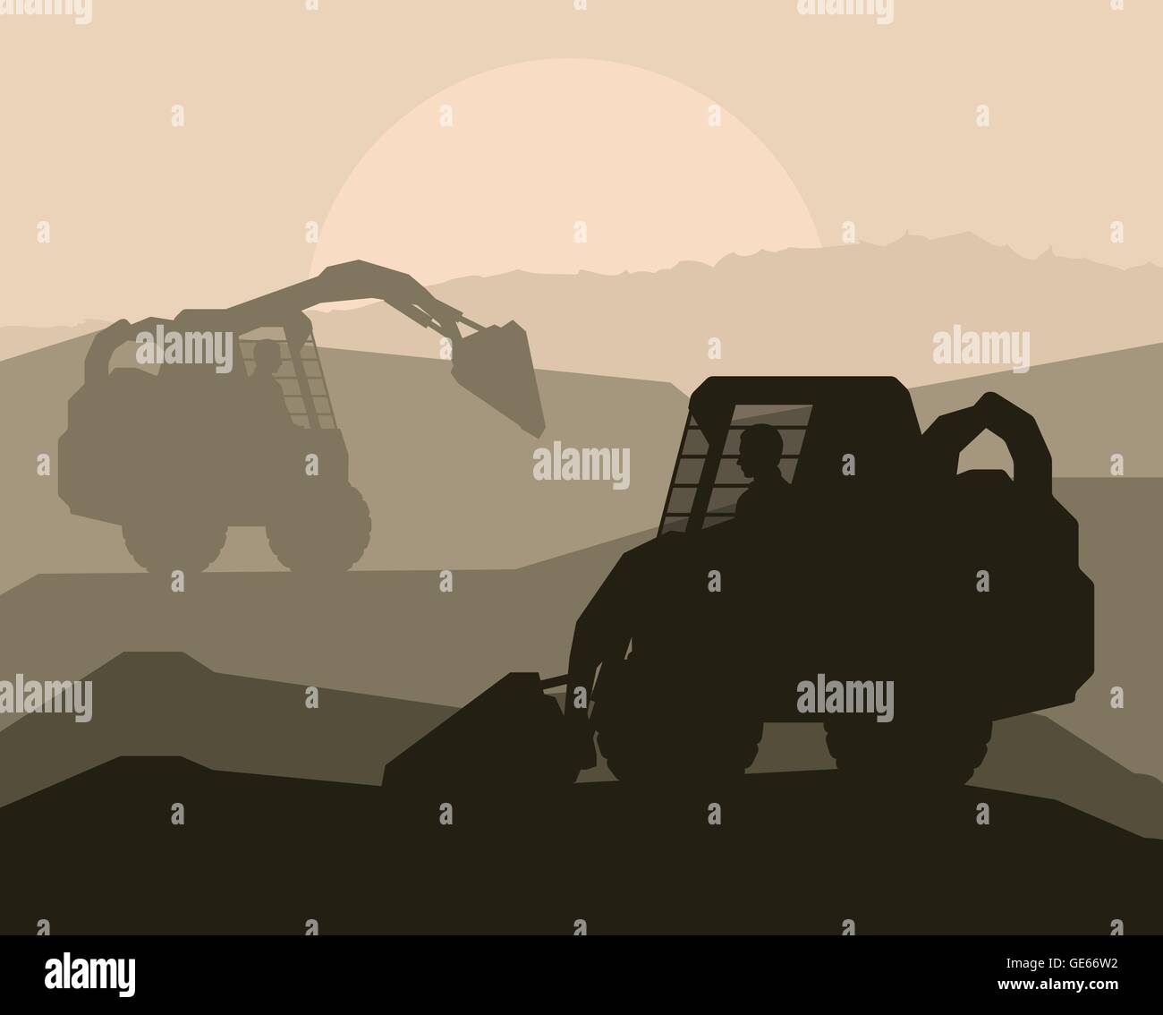 Front Loader Vector Graphics Front loader vector abstract background concept for poster Stock Vector ...