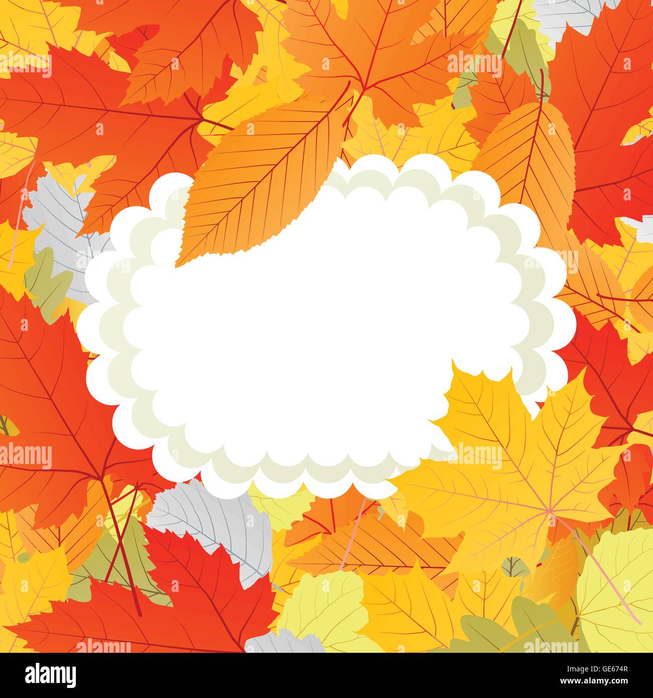 Autumn leaves background vector concept Stock Vector Image & Art - Alamy