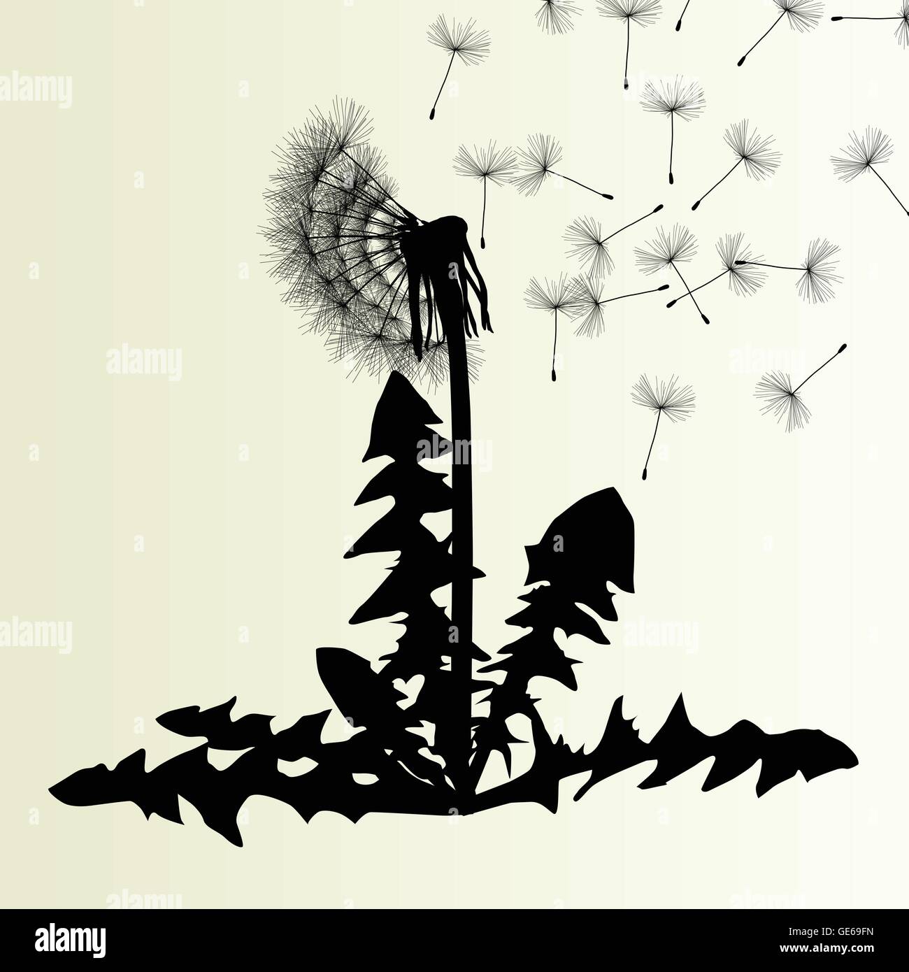 Abstract dandelion background vector illustration springtime concept Stock Vector