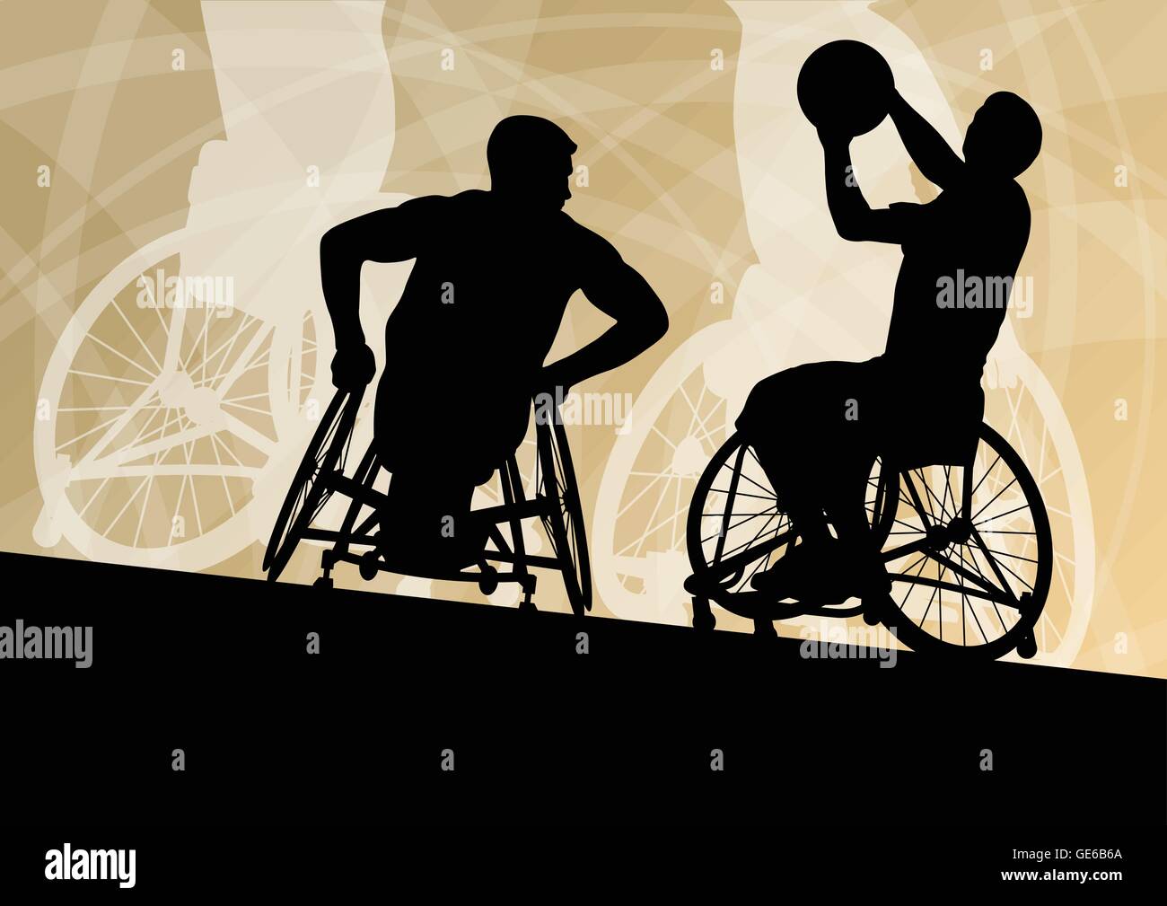 Wheelchair basketball silhouette hires stock photography and images
