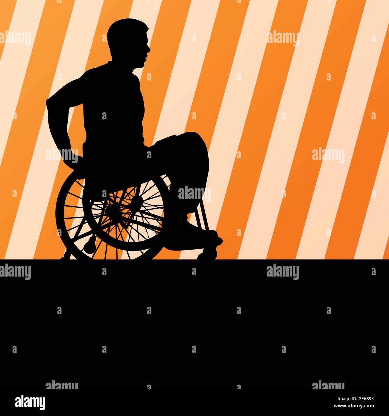 Disabled person in wheelchair vector background concept Stock Vector ...