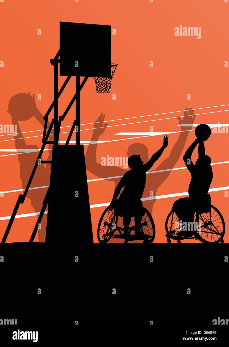 Wheelchair basketball silhouette hires stock photography and images