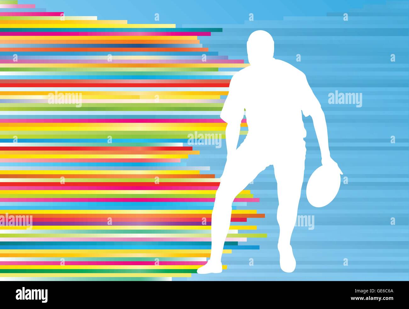Rugby player silhouette abstract vector background concept Stock Vector ...