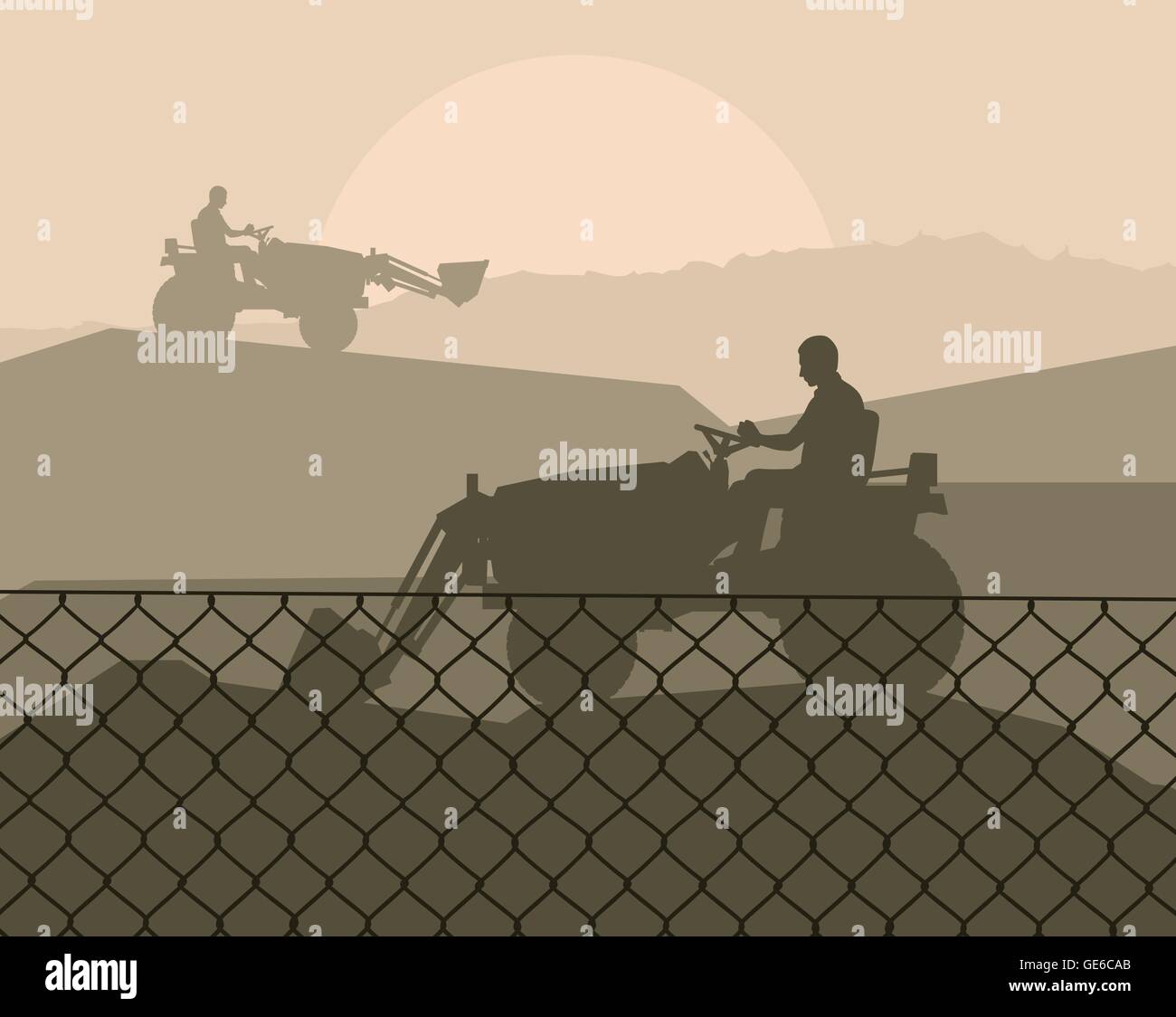 Front Loader Vector Graphics Front loader vector abstract background concept for poster Stock Vector ...