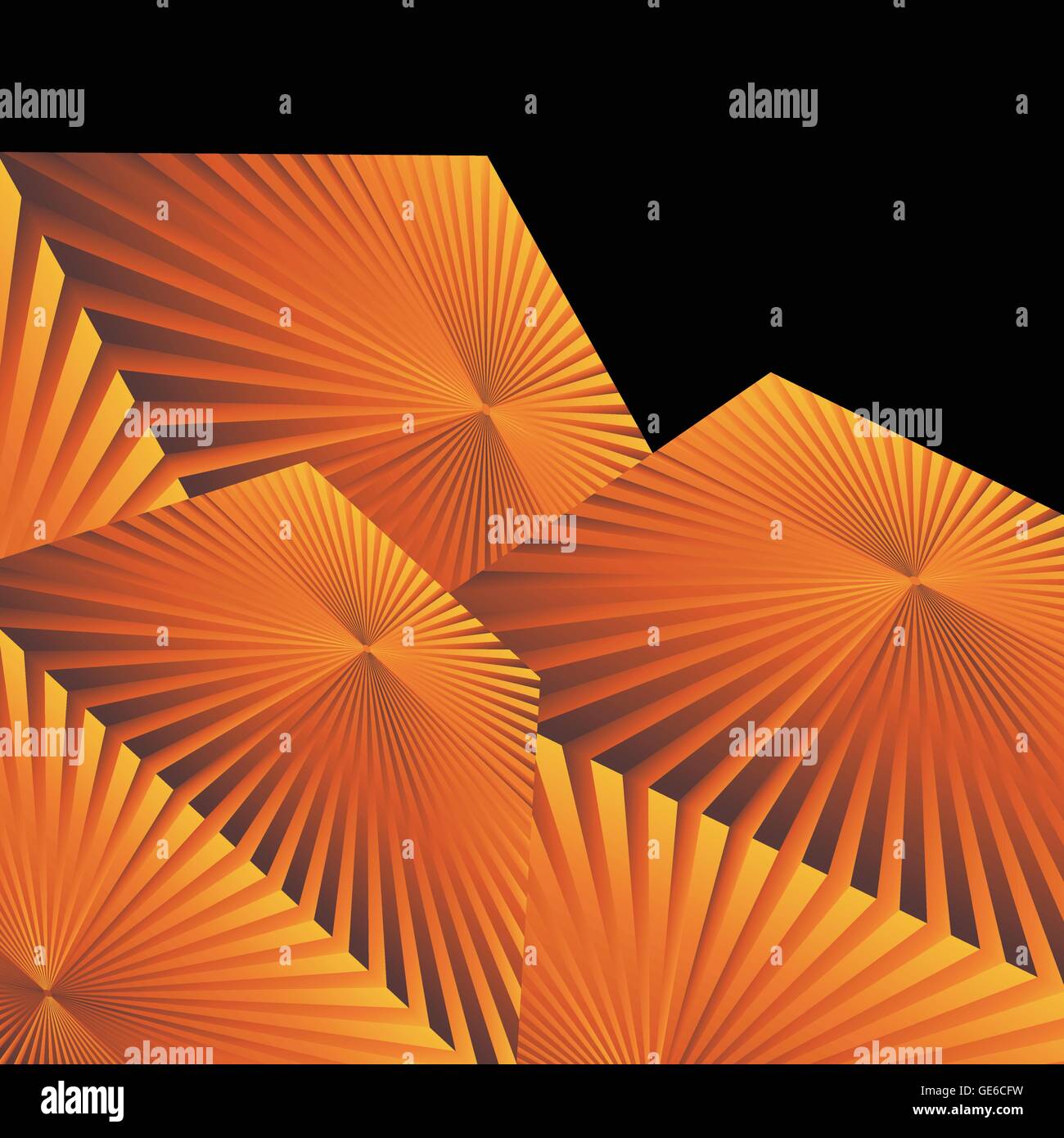 Yellow and orange lines abstract vector background for poster Stock ...