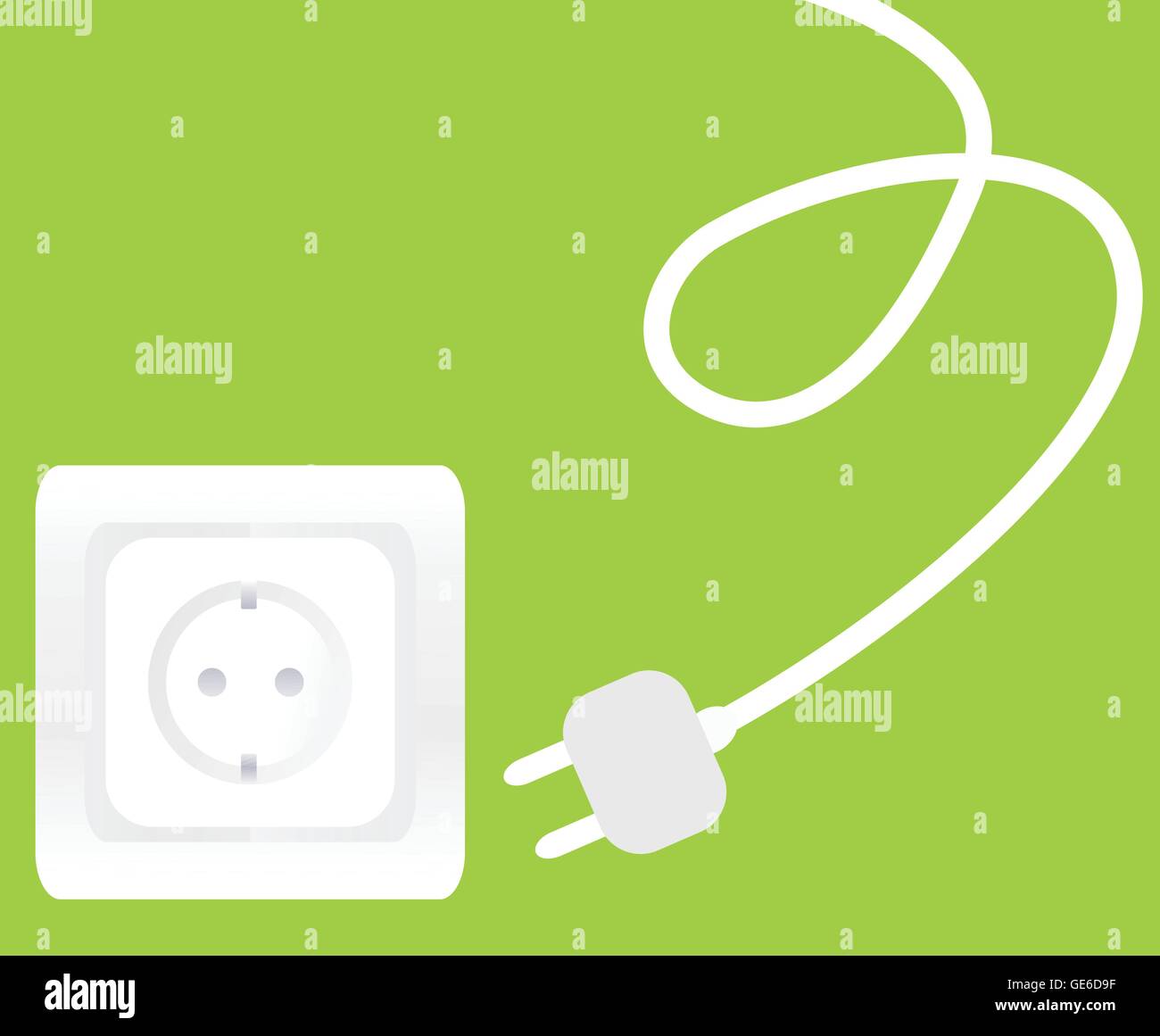 Socket and plug vector ecology background Stock Vector Image & Art - Alamy
