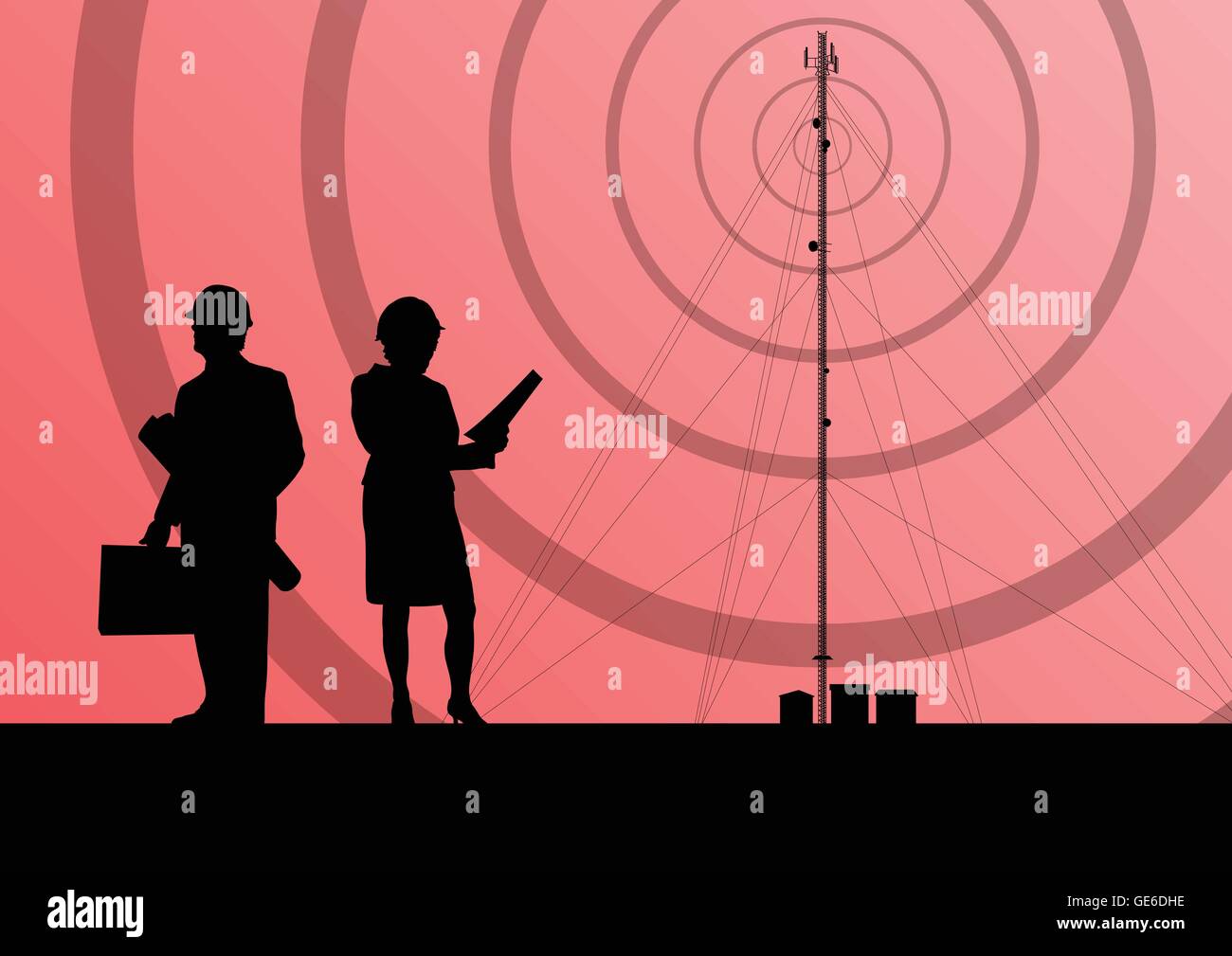 radio tower or mobile phone base station with