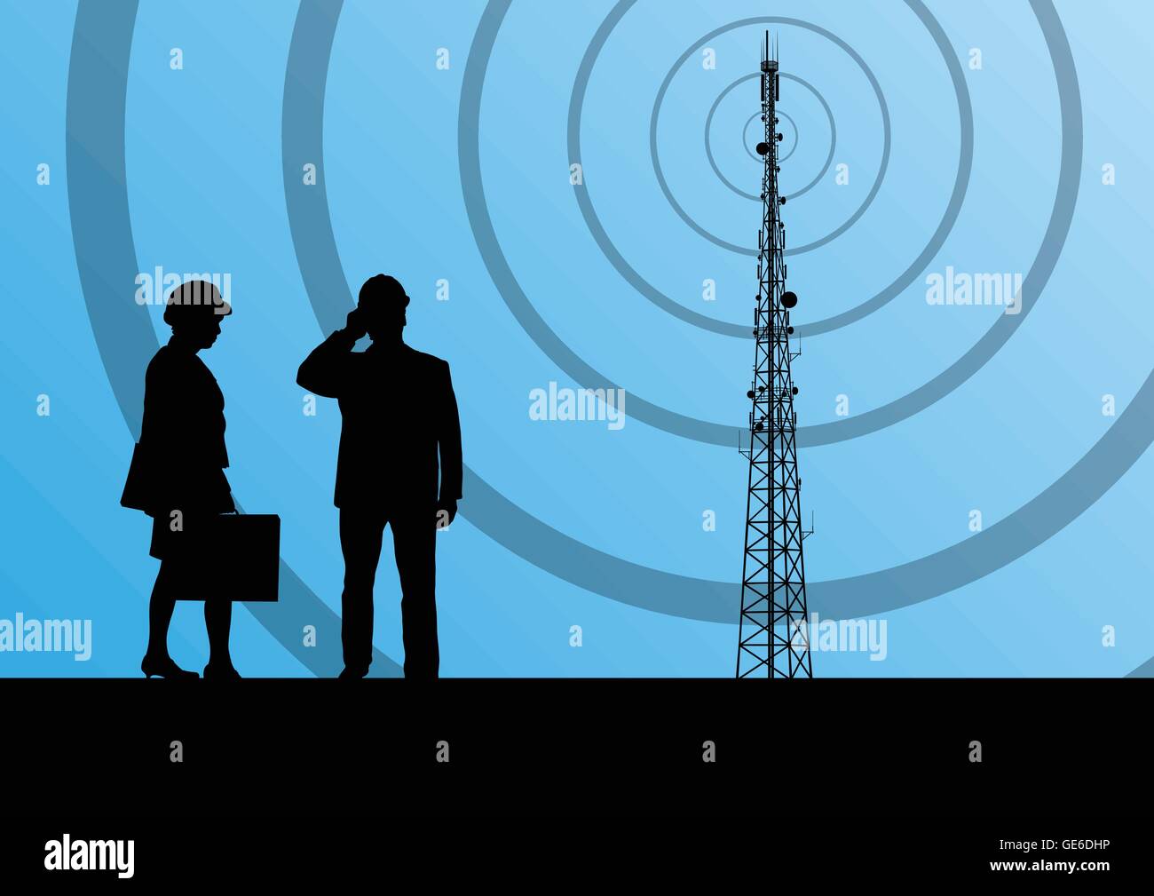radio tower or mobile phone base station with