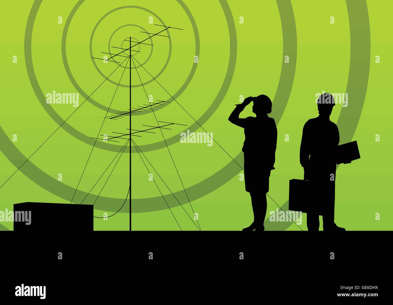 radio tower or mobile phone base station with