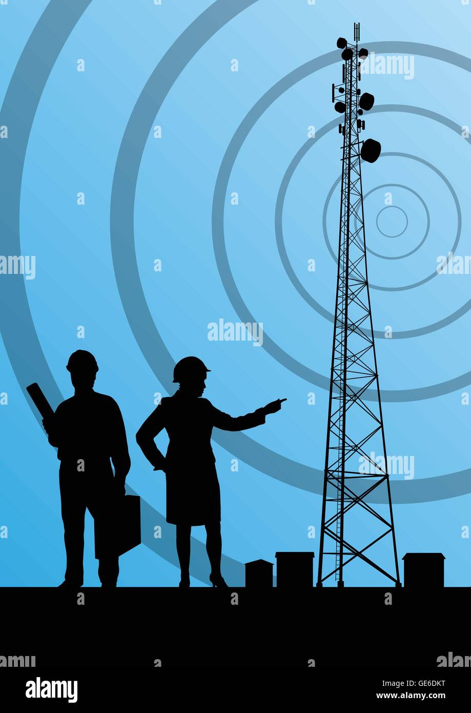 radio tower or mobile phone base station with