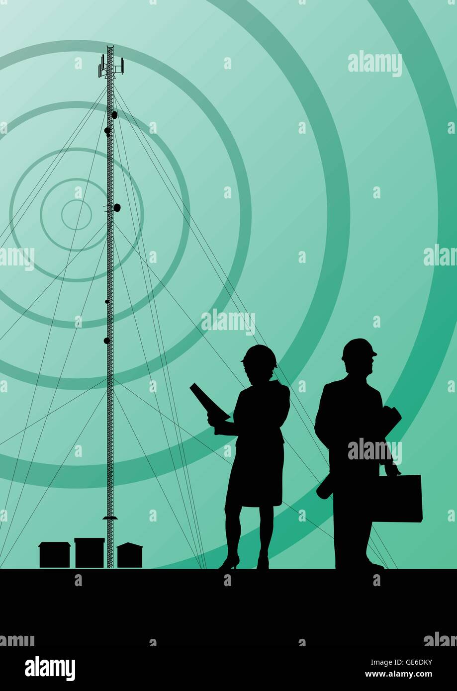 radio tower or mobile phone base station with