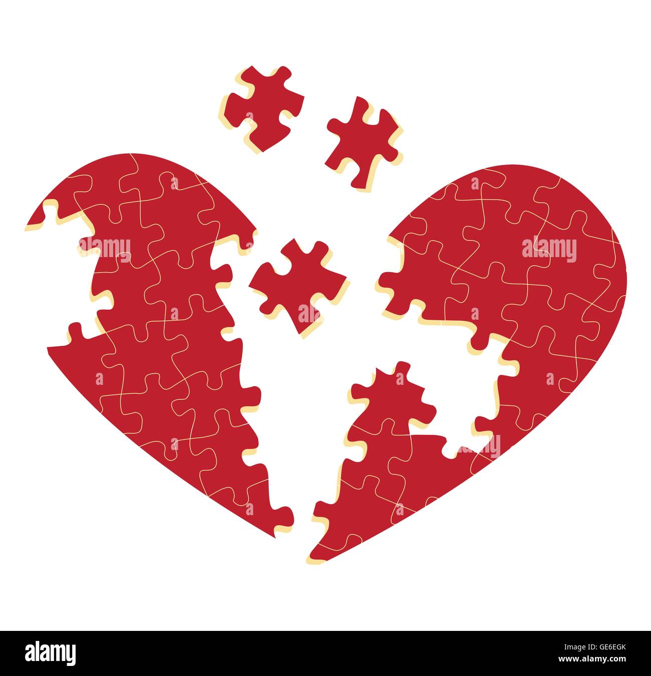Jigsaw puzzle heart vector illustration background for poster Stock ...