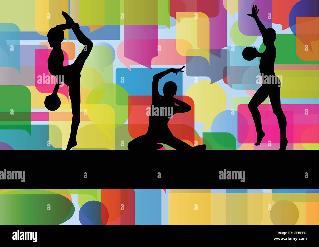 Gymnast with ball vector Stock Vector Image & Art - Alamy