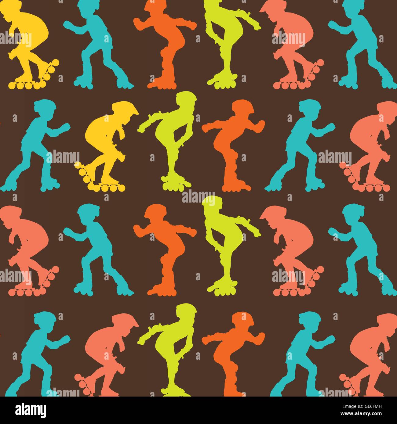 Roller Rink Design Pattern Pinterest Roller skating pattern vector background concept wallpaper Stock Vector ...