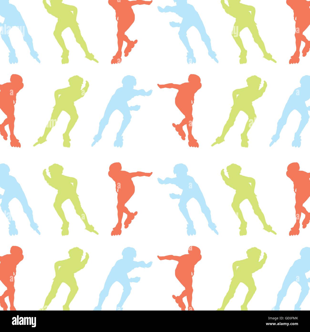Roller Rink Pattern Roller skating pattern vector background concept wallpaper Stock Vector ...