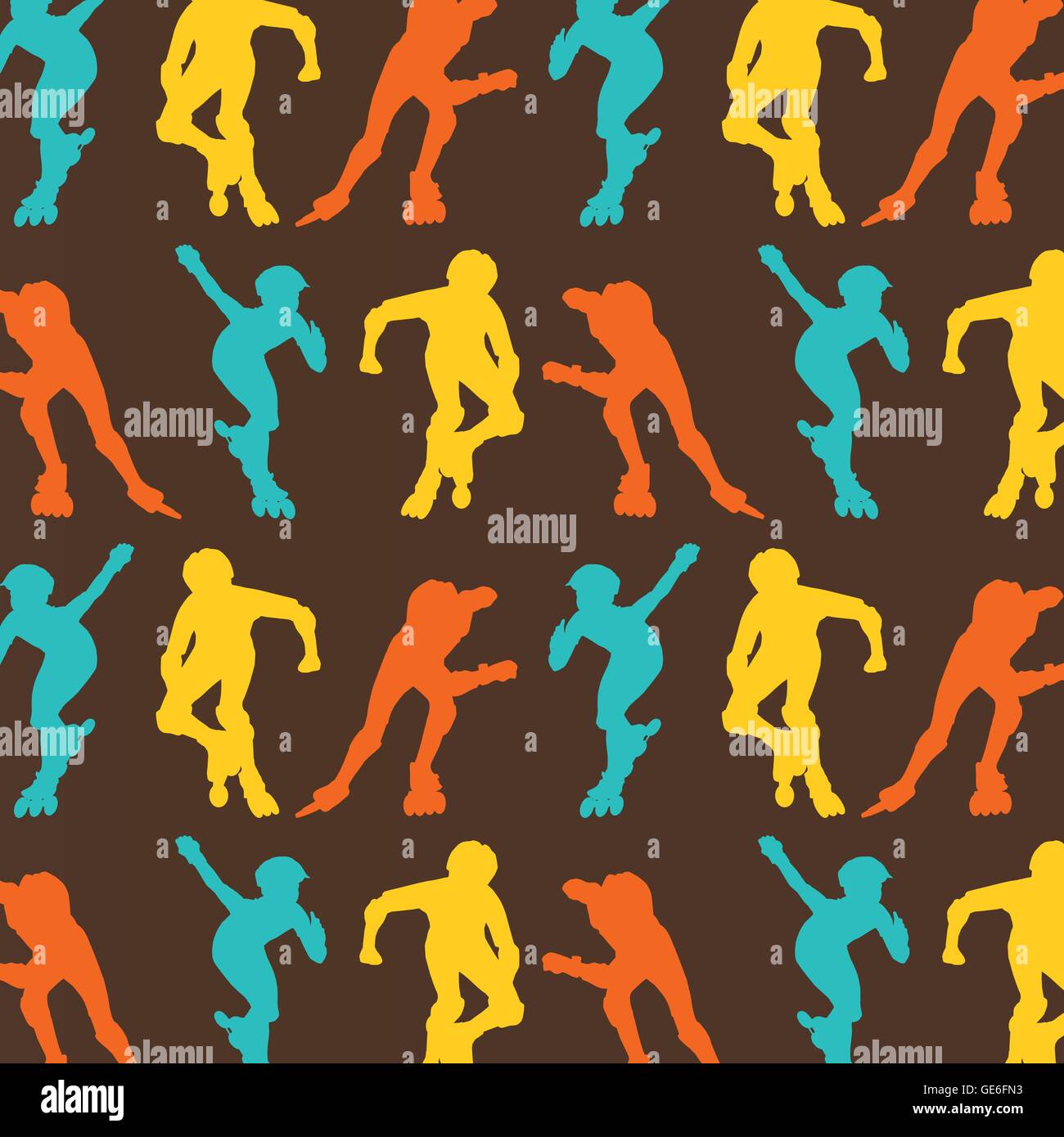 Roller skating pattern vector background concept wallpaper Stock Vector  Image & Art - Alamy