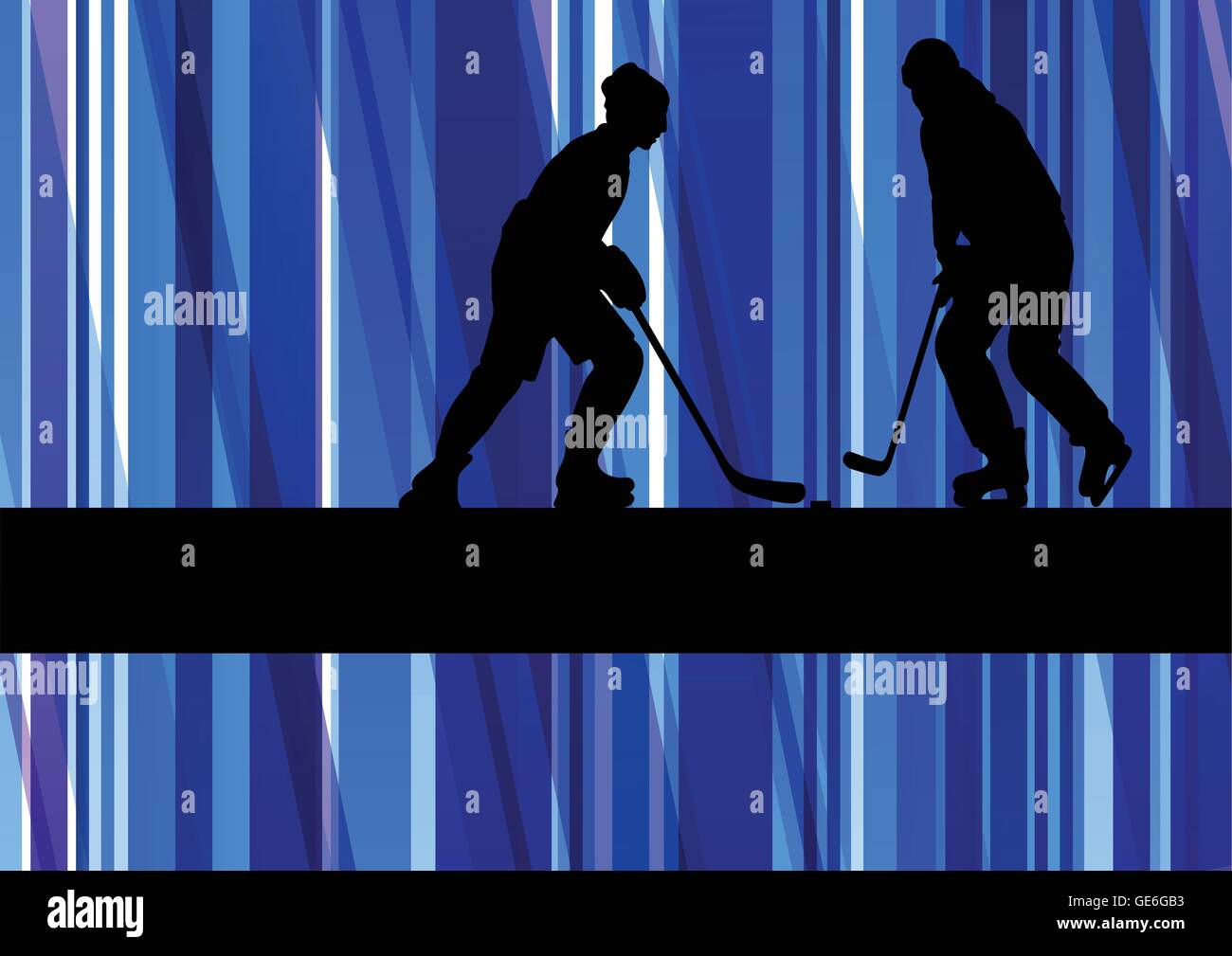 Children playing hockey at school Stock Vector Images - Alamy