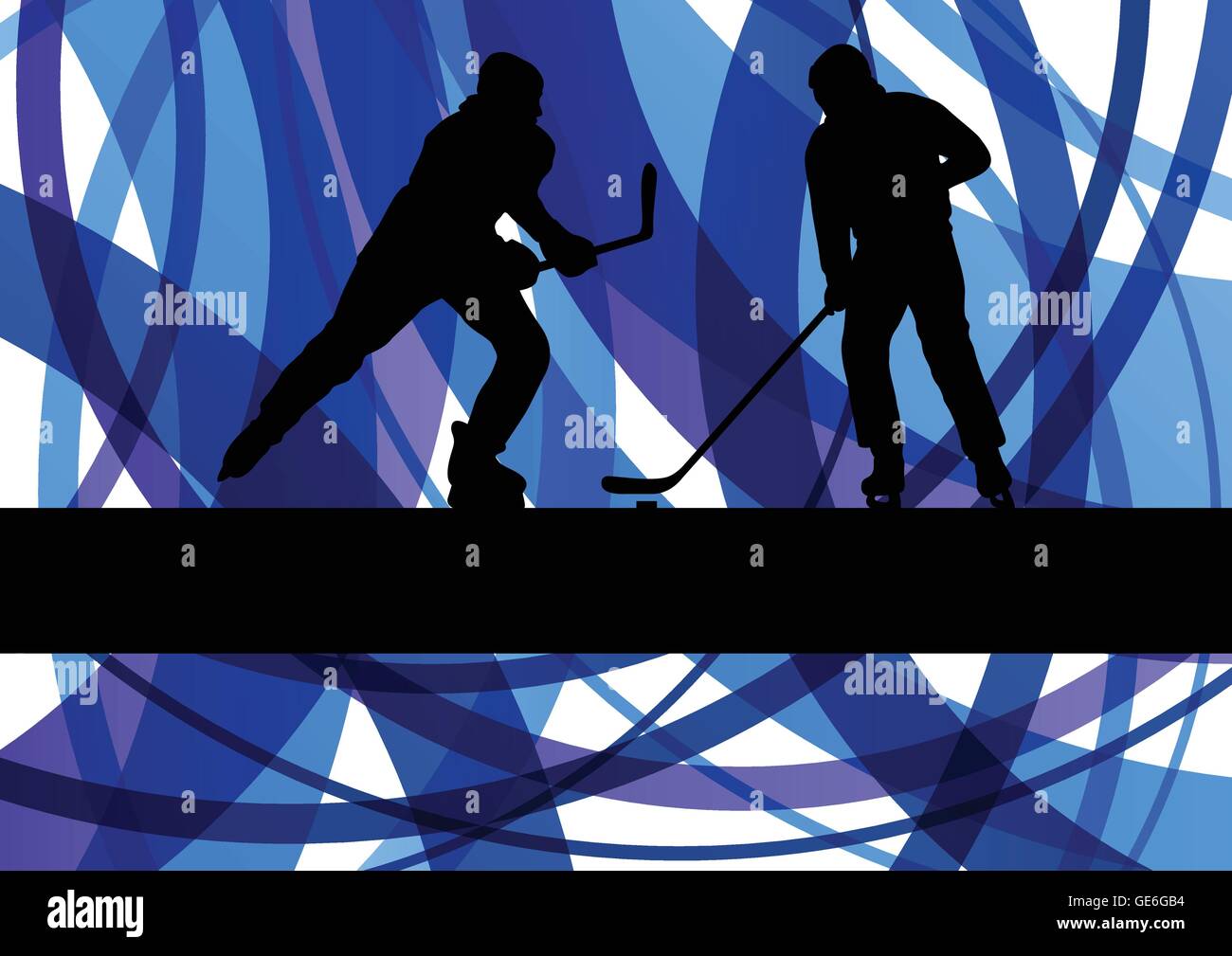 Children Training Ice Hockey Stock Vector Images - Alamy