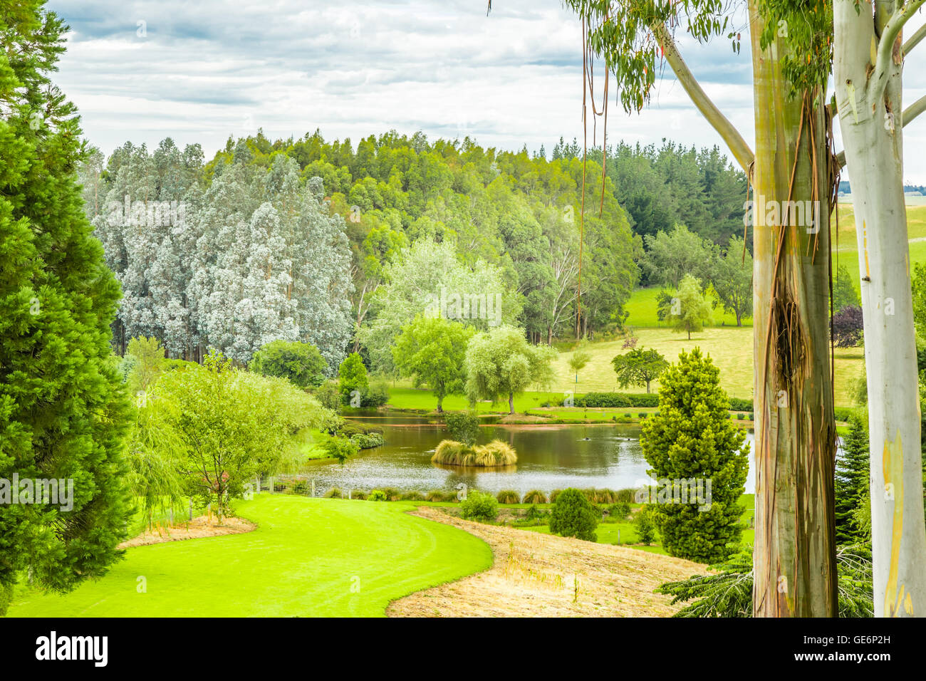 Maple Glen Gardens, South Island, New Zealand Stock Photo Alamy