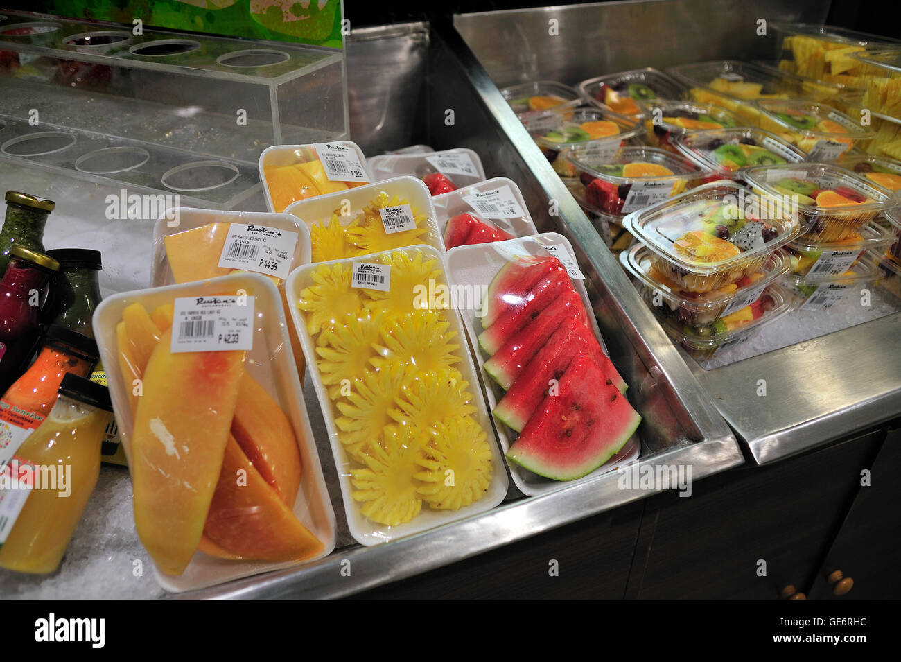 Fresh fruit in Rustan's Supermarket Ayala Center Cebu City Philippines Stock Photo