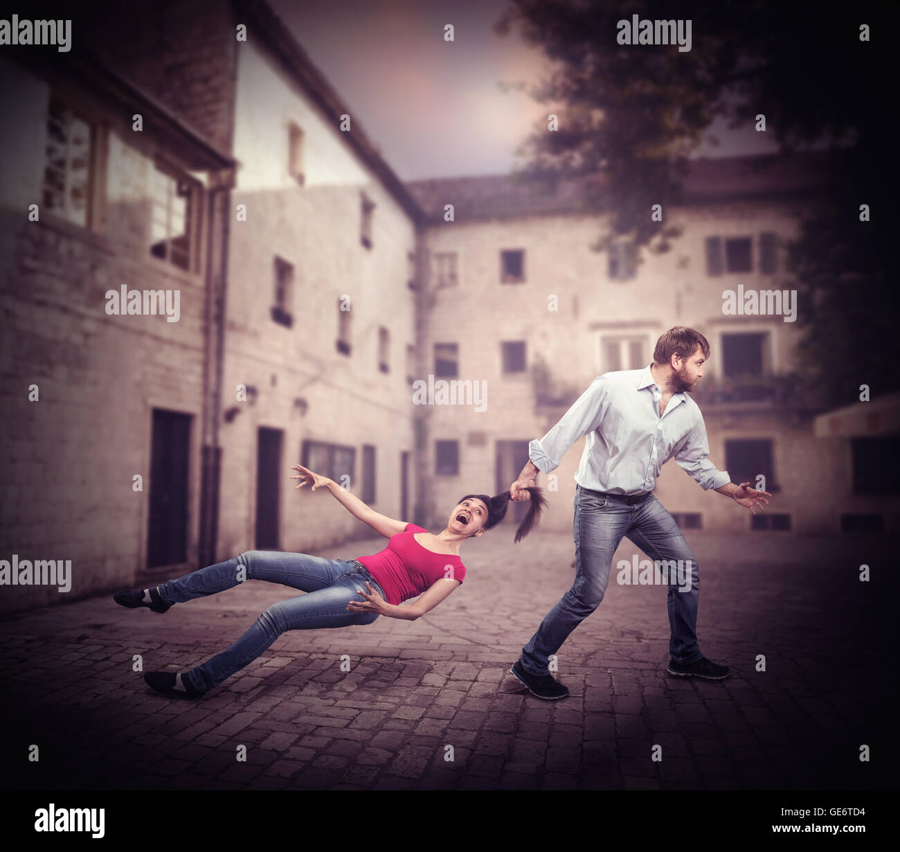 Hair Pulling Fight Stock Photos & Hair Pulling Fight Stock Images Alamy