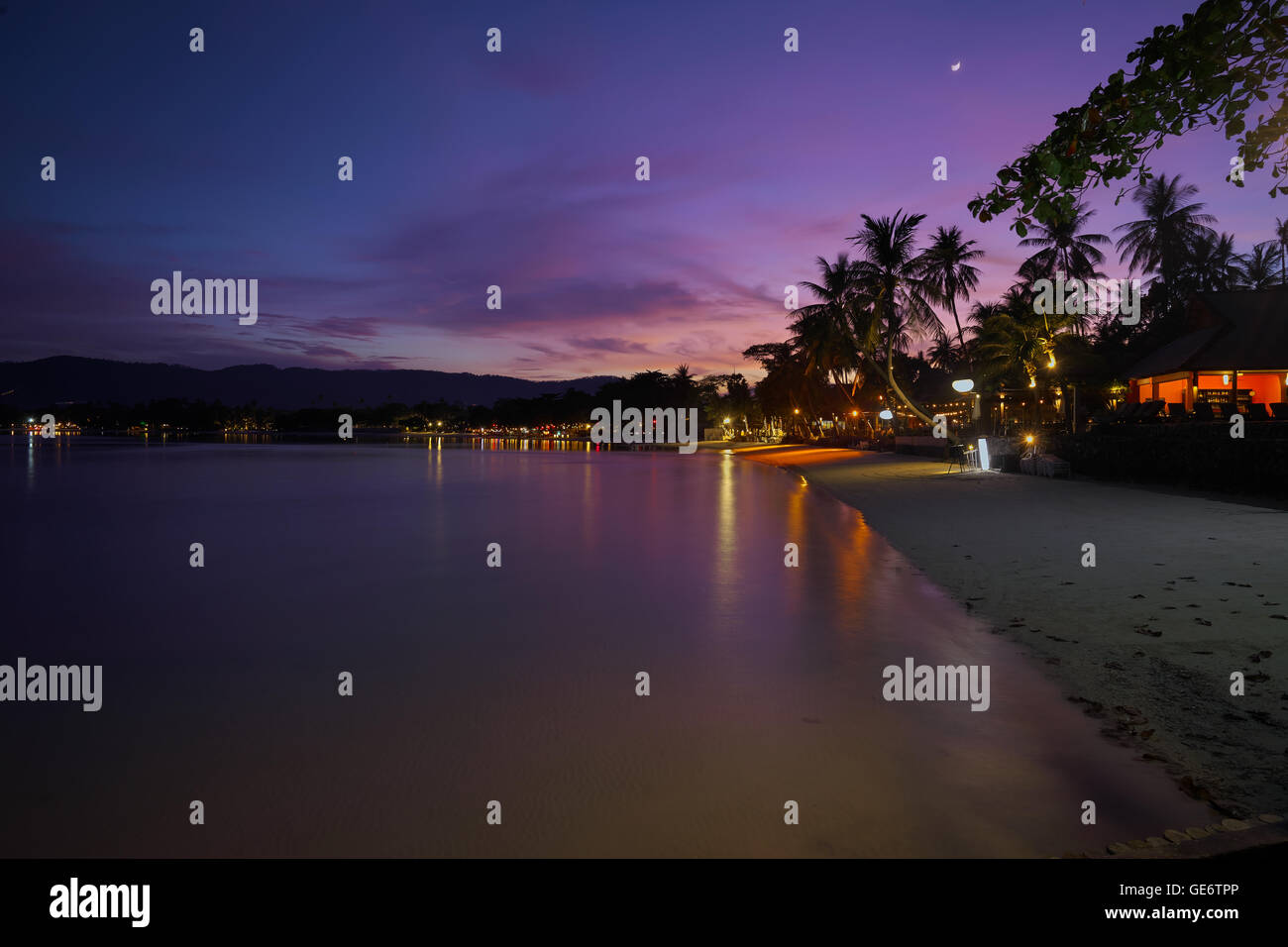 Sunset, Chaweng Beach, Koh Samui, Thailand Stock Photo - Alamy