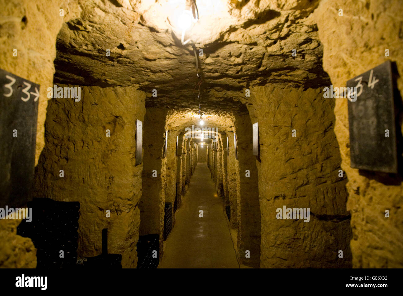 View of winemaker Daniel Jarry cellars in Vouvray, France, 26 June 2008. Stock Photo