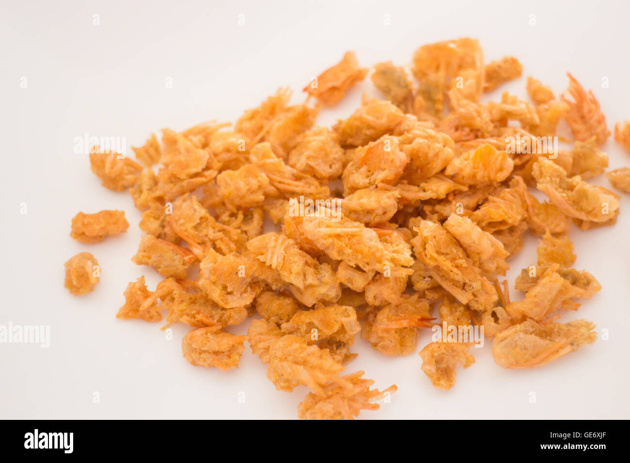 Fried crispy shrimp head on clean background Stock Photo Alamy