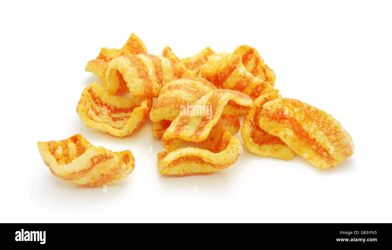 bacon flavor chips Stock Photo
