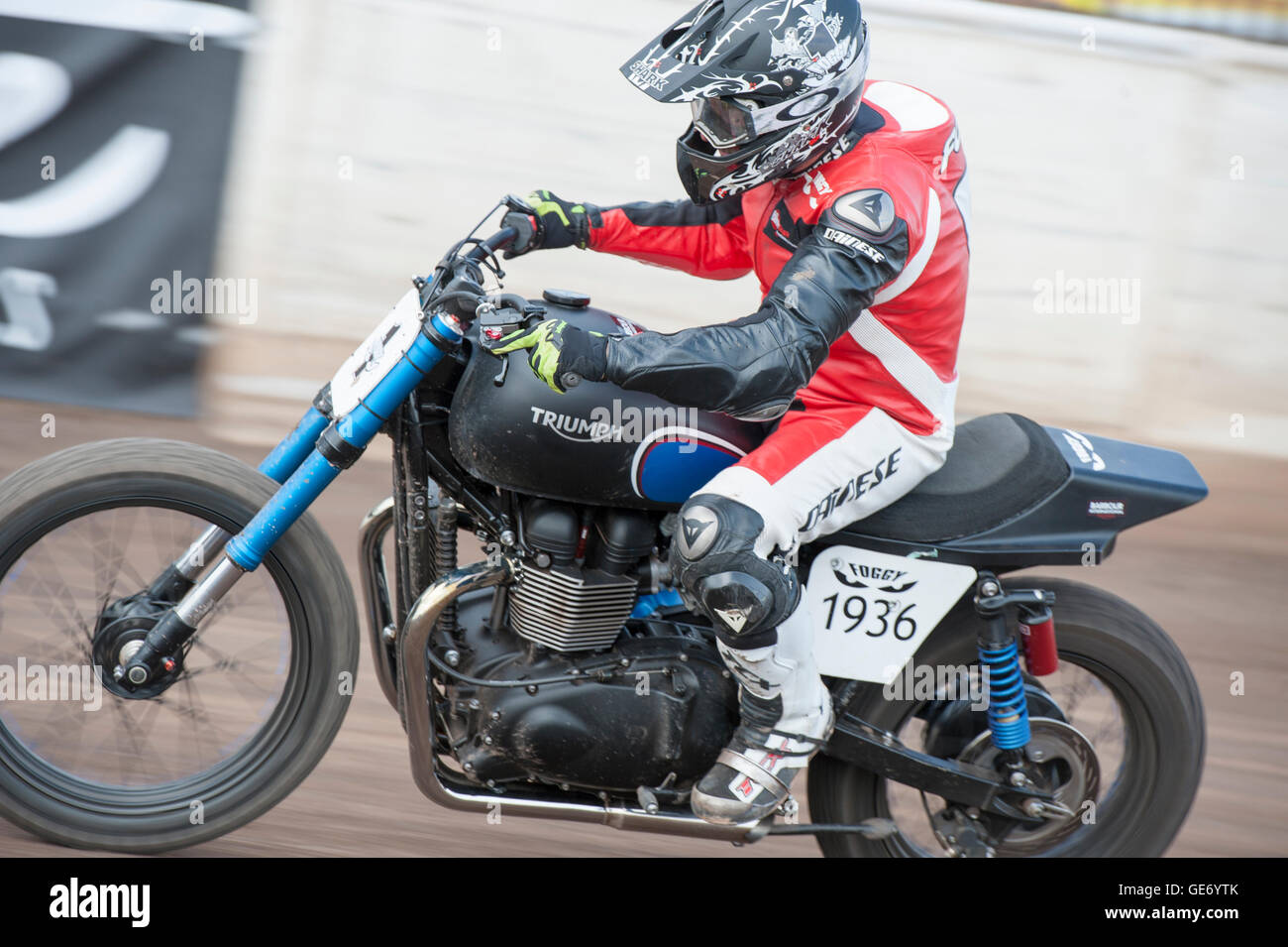 Kings Lynn, Norfolk, United Kingdom. 16.07.2016. Fifth annual Dirt Quake festival with Guy Martin and Carl 'Foggy' Fogarty (pictured). Stock Photo