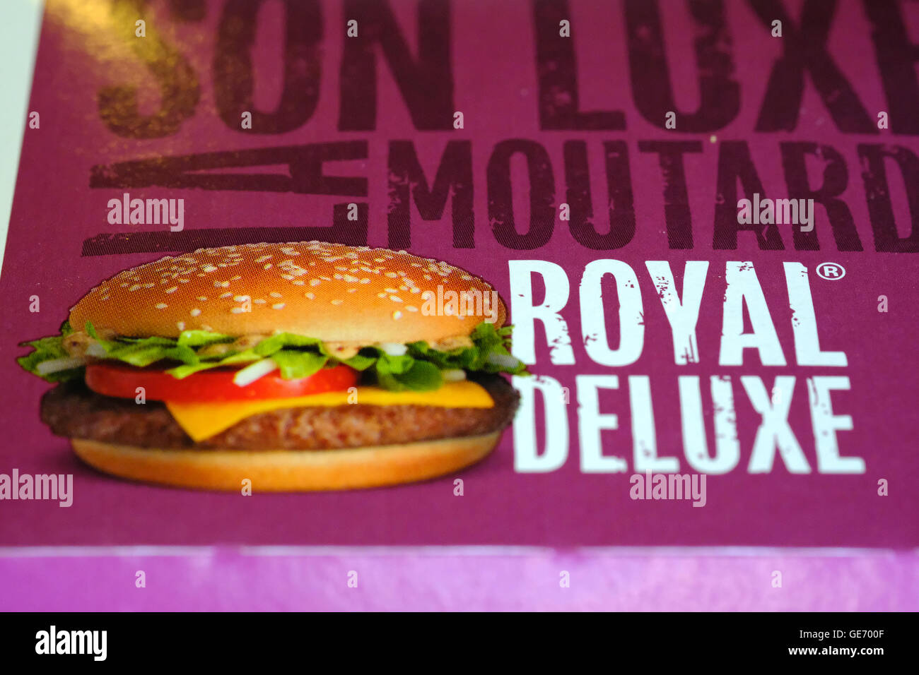 A Mcdonald's French Royal Deluxe box Stock Photo