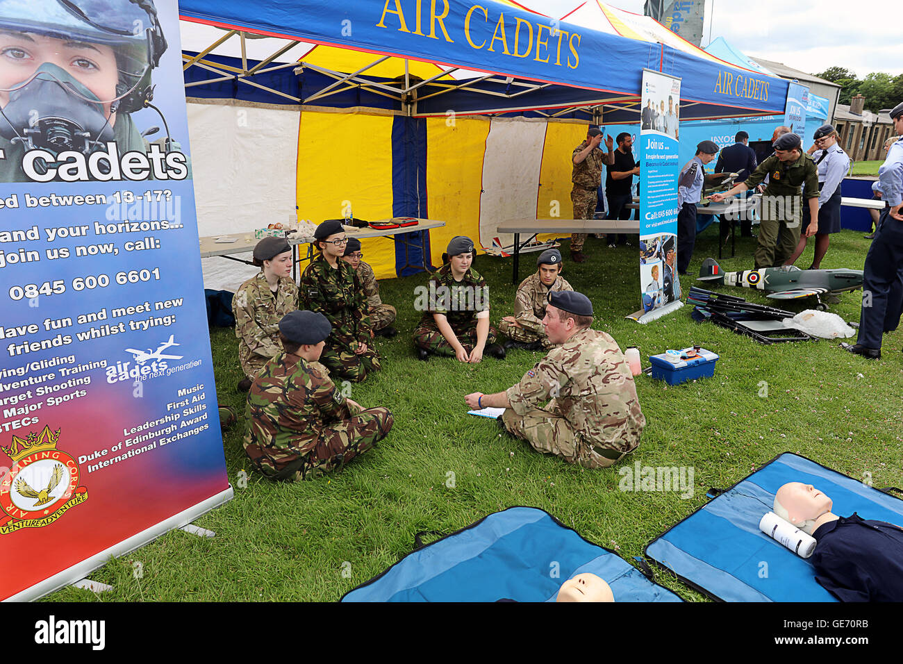 Air Cadets at Scotland's National Airshow. UK Stock Photo