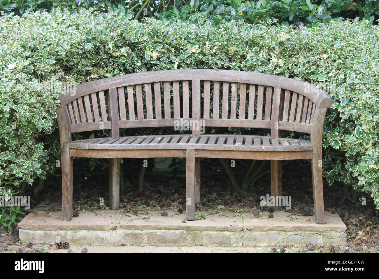Garden bench, gardening, summer, summertime, garden, party, outdoor seating, garden seating, Burrows Gardens Stock Photo
