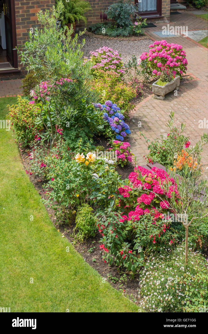 Shrub Border Sheltered Housing Courtyard Magdalen Court Canterbury Kent