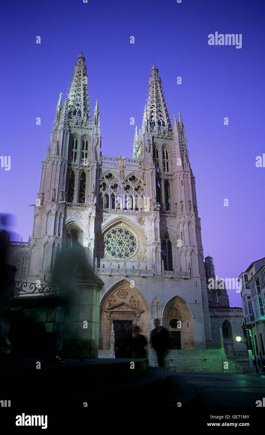 Gothic cathedral. Burgos. Spain. Camino de Santiago Stock Photo